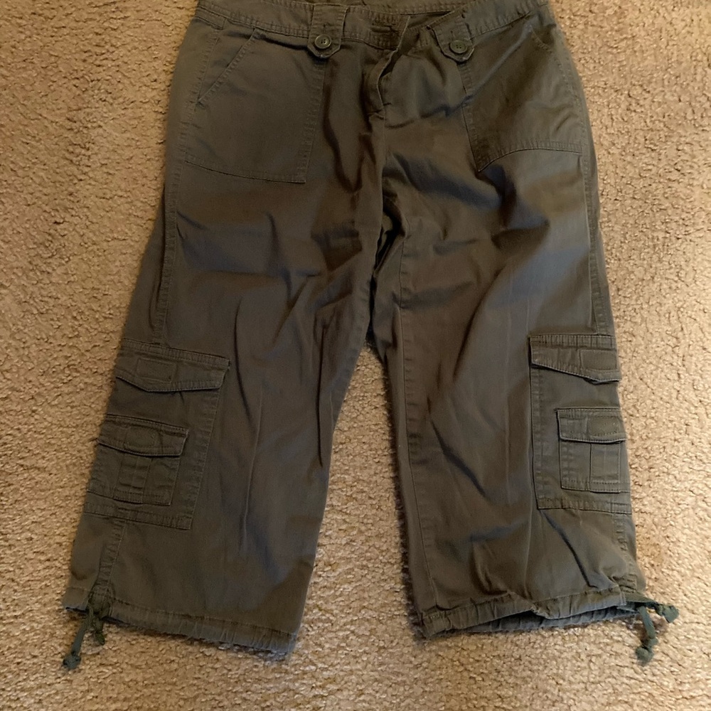 Olive green capris